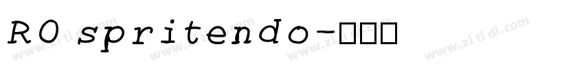 RO spritendo字体转换